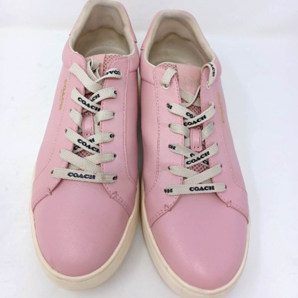 COACH Clip Leather Low-top Light Pink Sneakers - Picture 3 of 7